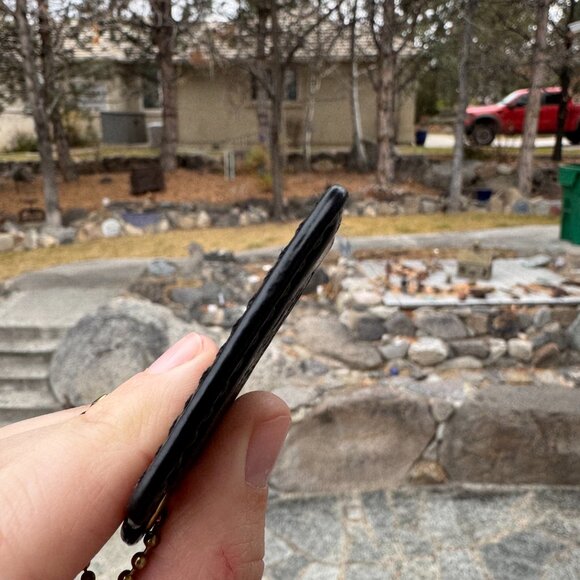 Coach Leatherware Horse and Carriage Leather Hang Tag Key Chain Bag Charm Black - Picture 4 of 7